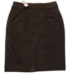NWT Ann Taylor  Woman’s Sz 2 Straight pencil Skirt Black Textured   $80